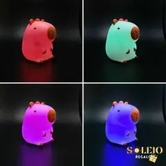 SOLEIO - Lámpara de Noche de Silicona LED RGB Squishy Capybara