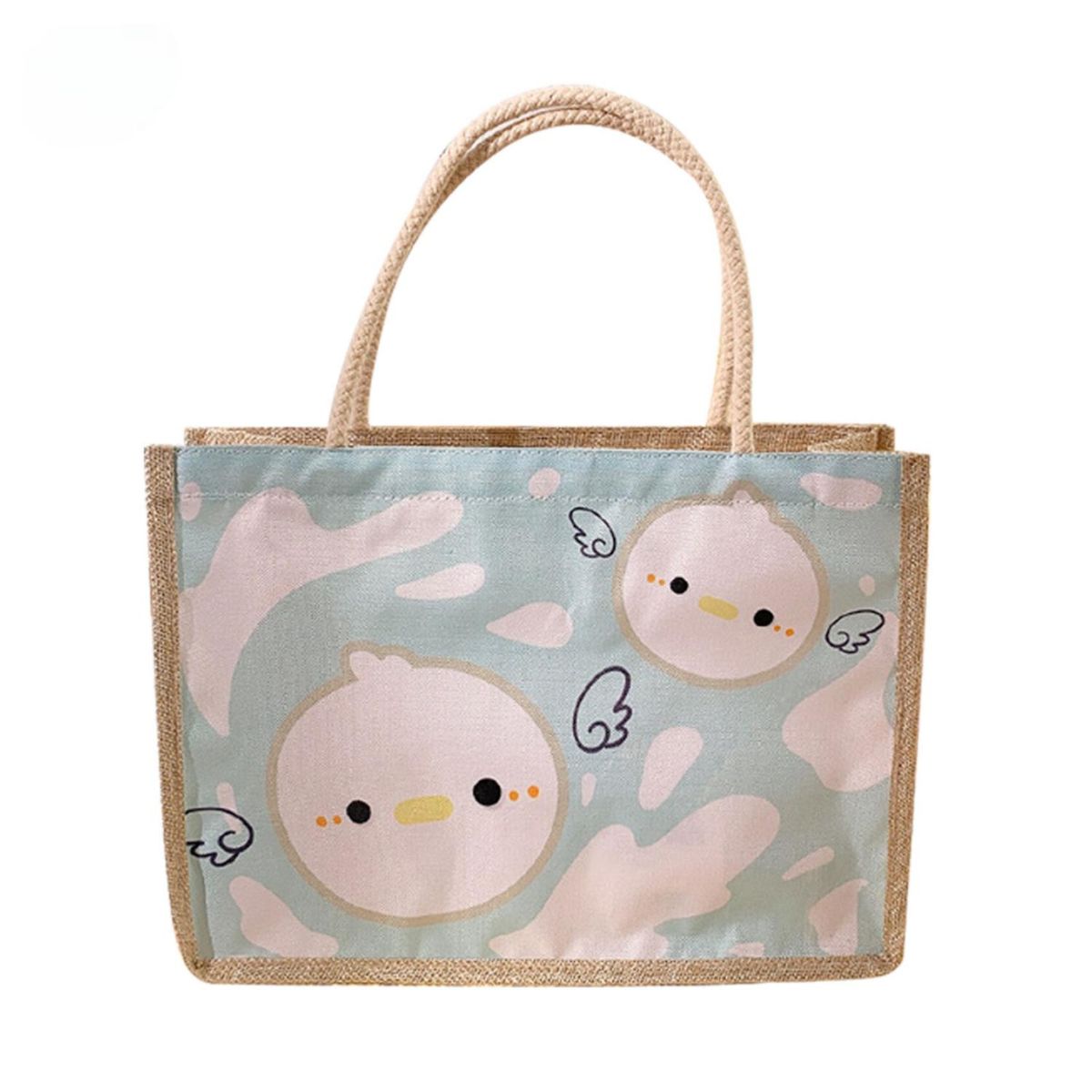GENERICO - Bolso Cartera Cute Algodon Y Cañamo 34x25 Pajarito