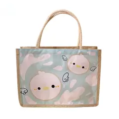GENERICO - Bolso Cartera Cute Algodon Y Cañamo 34x25 Pajarito