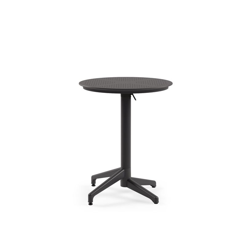 ROCA NEGRA - Mesa Moon Ø60cm plegable de polipropileno reforzado con fibra de vidrio Grafito