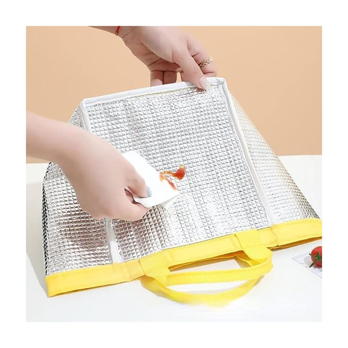 GENERICO - Lonchera Bolsa Termica Amarillo Dinosaurio Donloise Kawaii