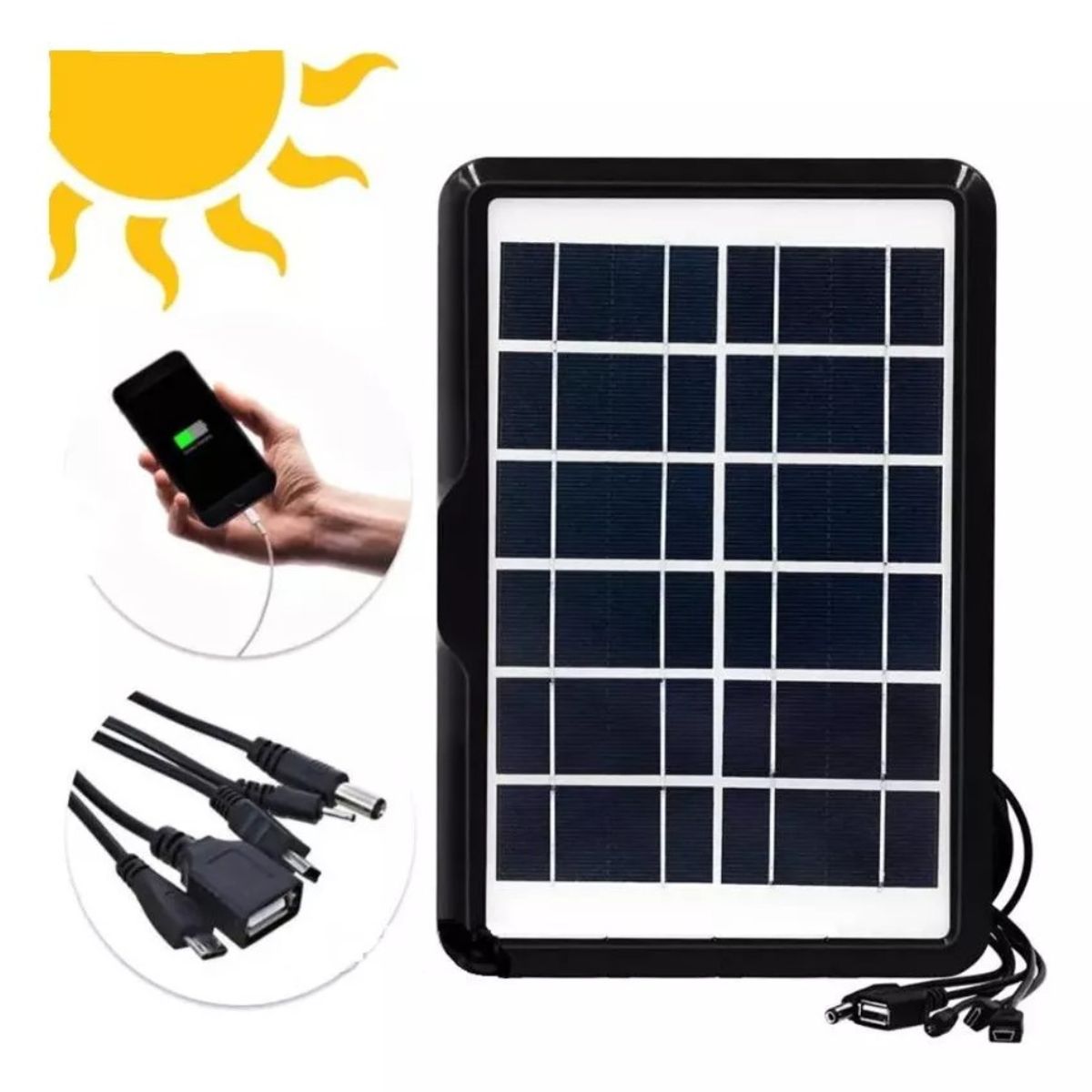 GENERICO - Cargador Panel Solar Multifuncional Celular Usb