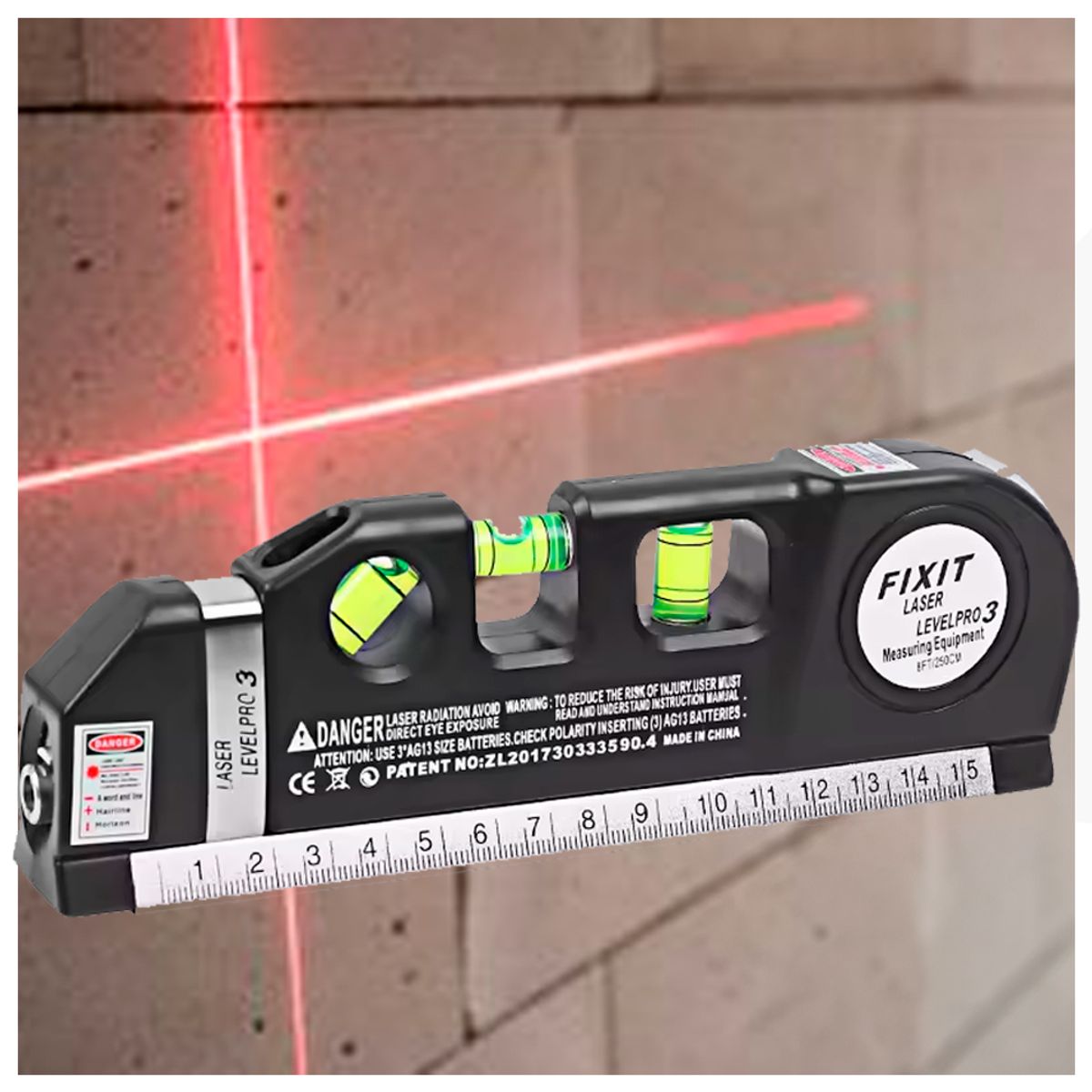 IRM - Cinta Métrica Regla Nivel Láser 6 en 1