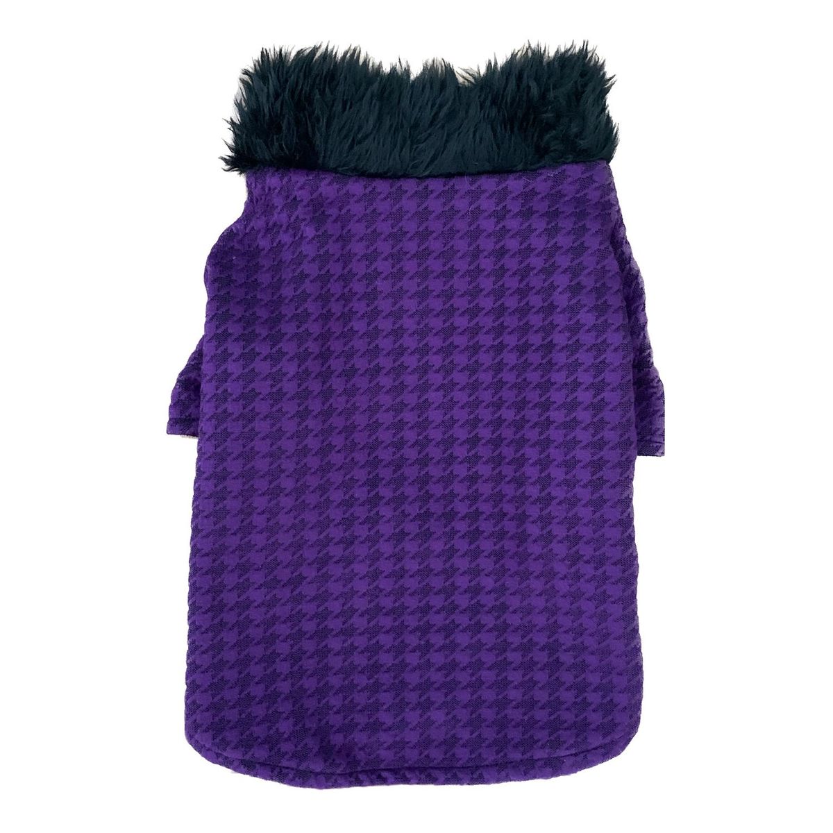 MASCOTACHIC - Abrigo Morado Cuello Piel talla L