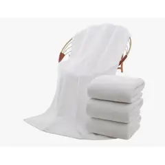 GENERICO - Pack 6 Toallas De Baño De Hotel Algodón 140*70 Blanco