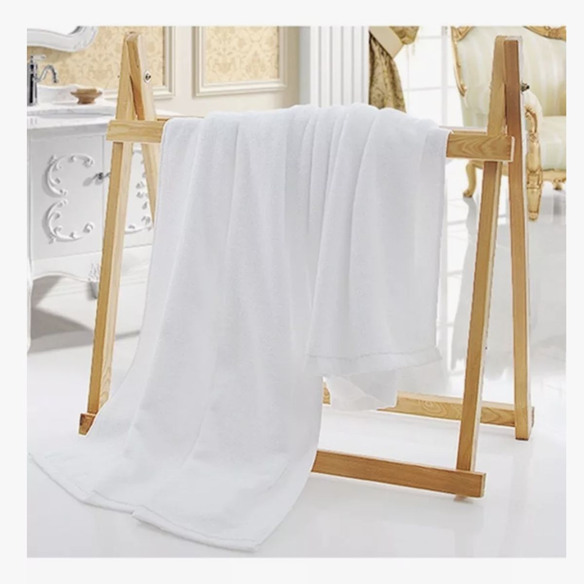 GENERICO - Pack 6 Toallas De Baño De Hotel Algodón 140*70 Blanco