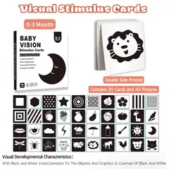 GENERICO - Tarjeta Estimulación Visual Montessori 0-3 Meses