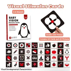 GENERICO - Tarjeta Estimulación Visual Montessori 3-6 Meses