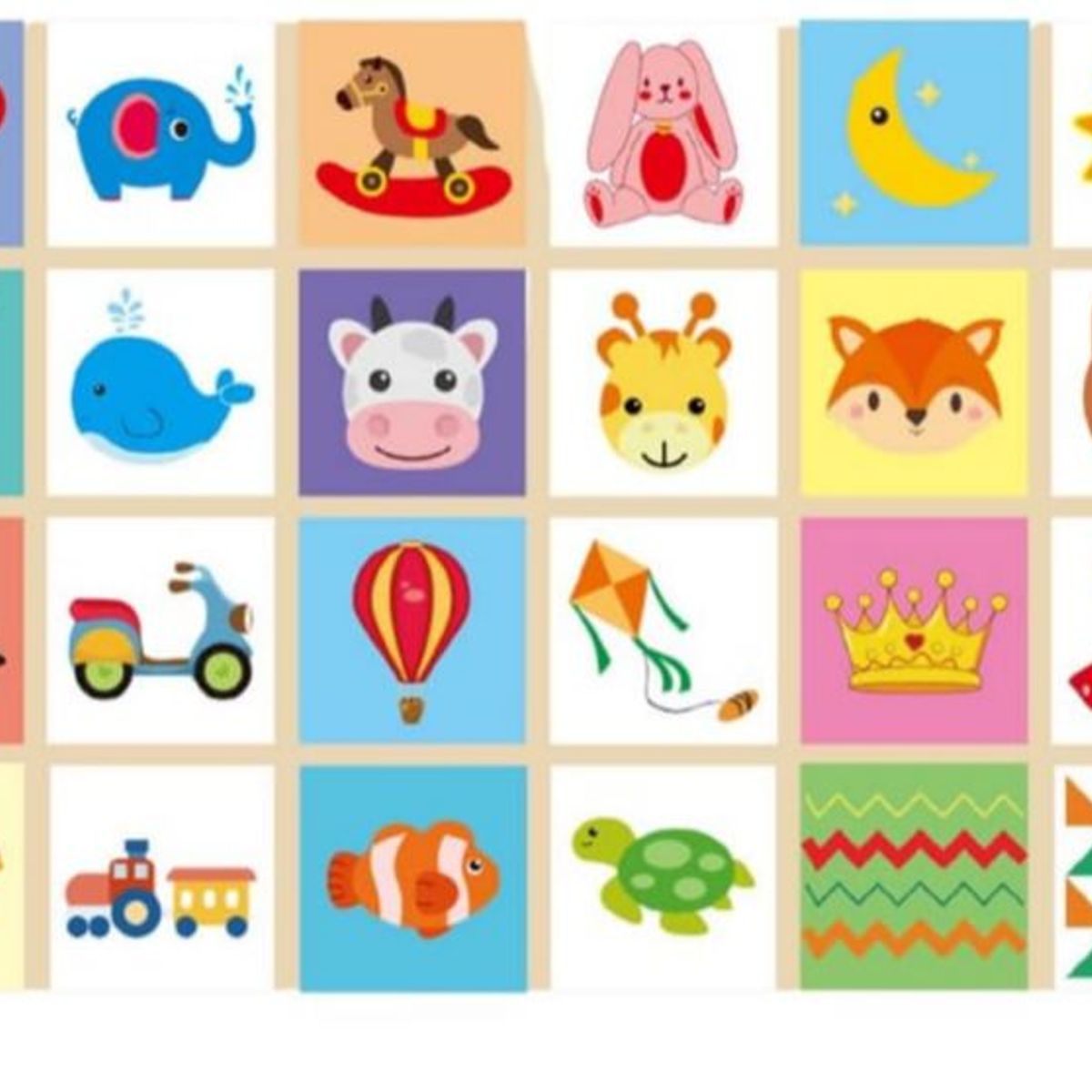 GENERICO - Tarjeta Estimulación Visual Montessori 6-18 Meses