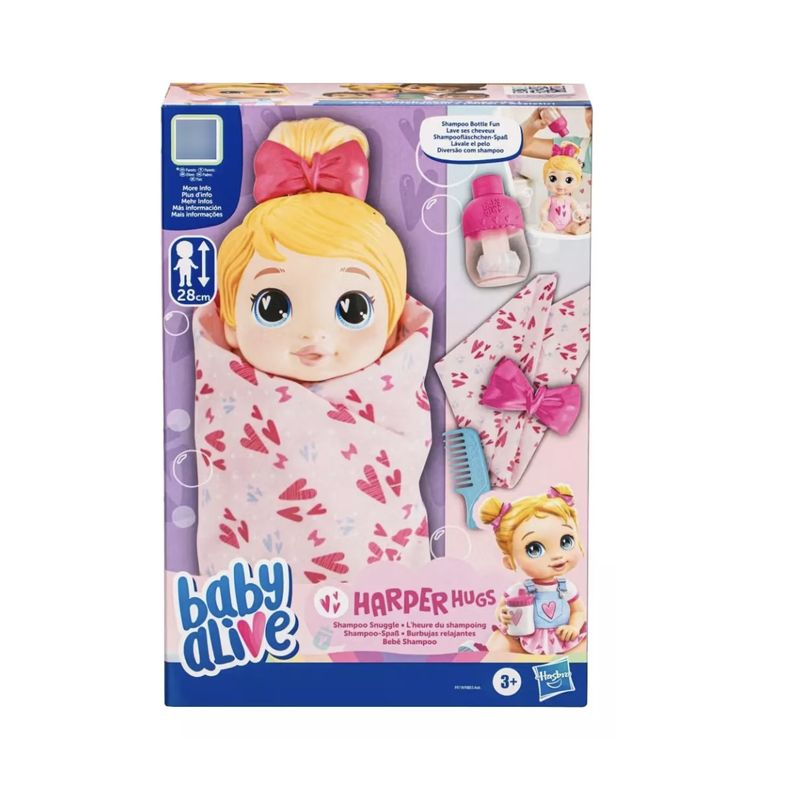 HASBRO - Muñeca Baby Alive Burbujas Relajantes Harper Cabello Rubio