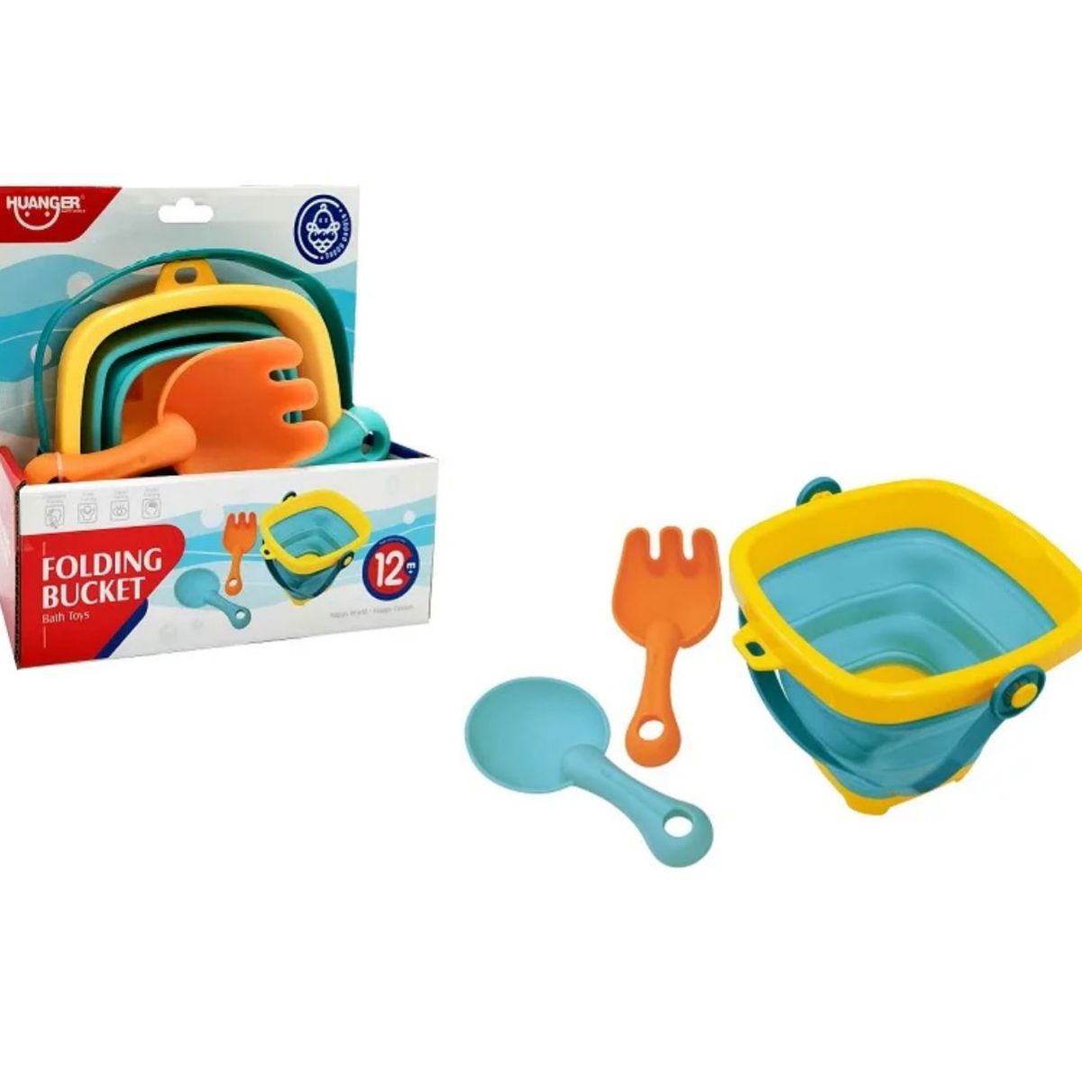 GENERICO - Set De Playa Juguete Arena Infantil Balde Plegable Accesorio