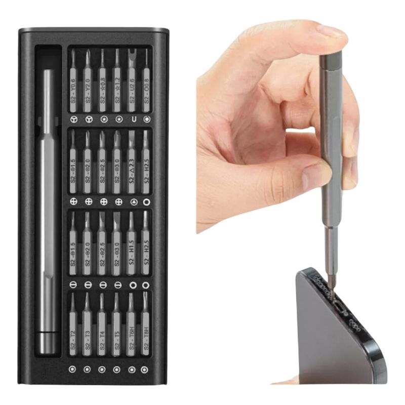 GENERICO - Juego Kit Destornilladores Precisión 24 En 1 Celular Reloj