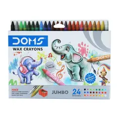 GENERICO - Lapices De Cera Crayon Jumbo 24 Colores Doms