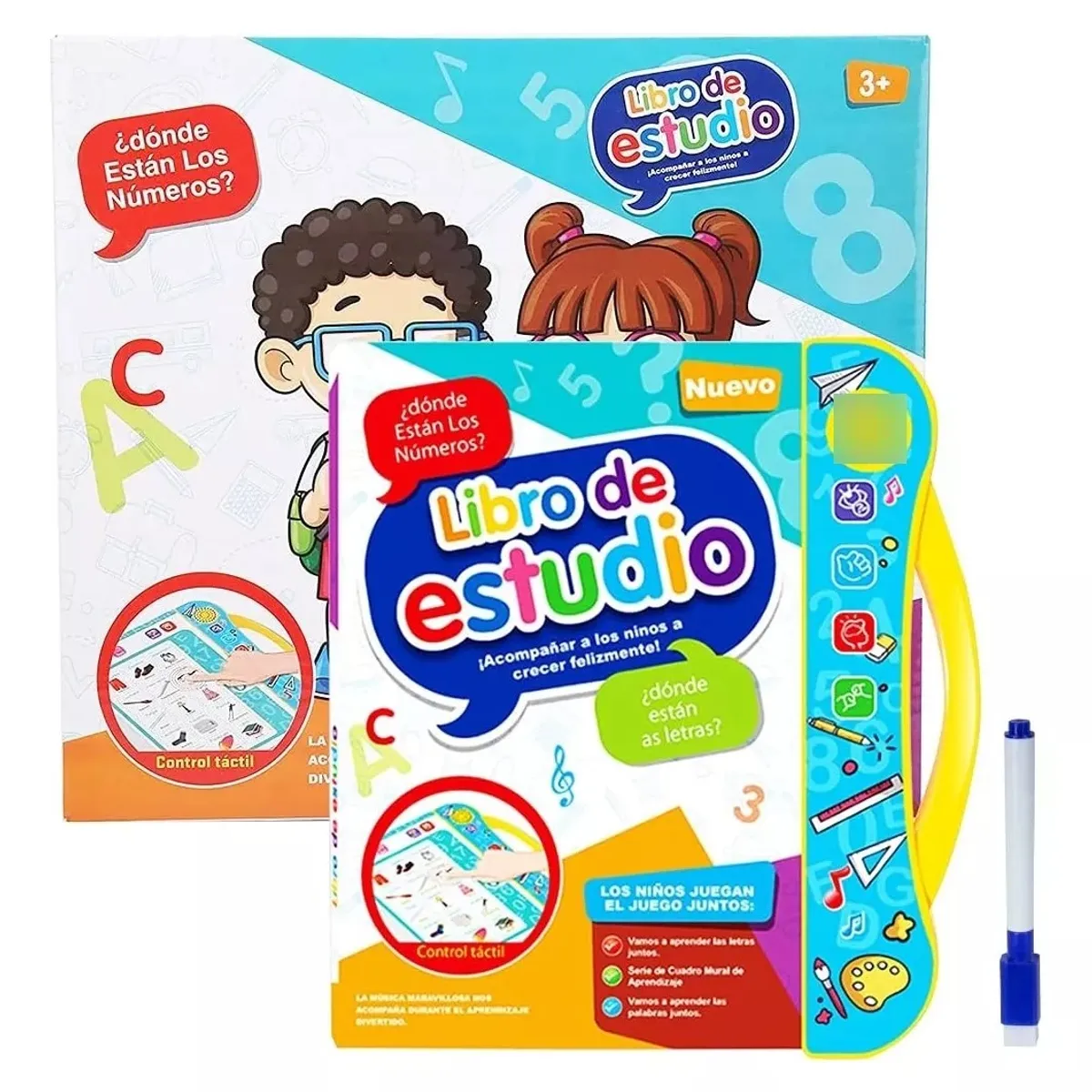 GENERICO - Libro Didáctico Interactivo Aprendizaje Bilingüe Para Niños