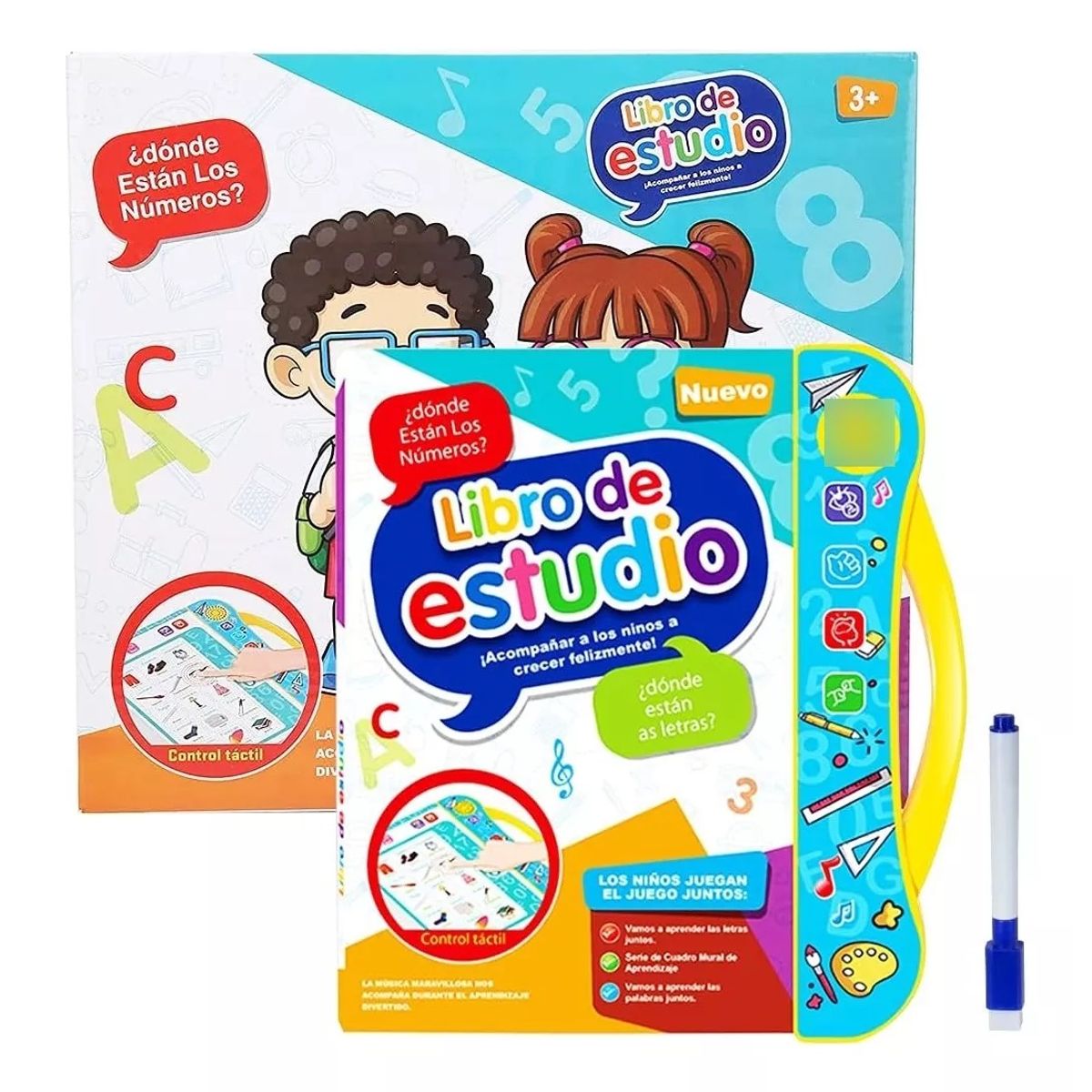GENERICO - Libro Didáctico Interactivo Aprendizaje Bilingüe Para Niños