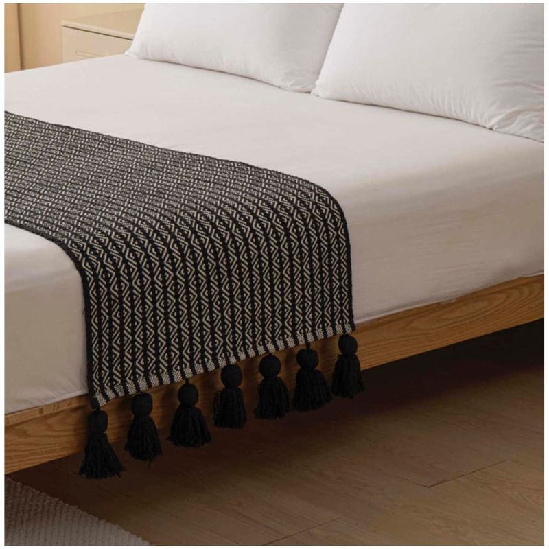GENERICO - Piecera de Algodon-Lino Flecos 60x210 cm