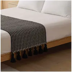 GENERICO - Piecera de Algodon-Lino Flecos 60x210 cm