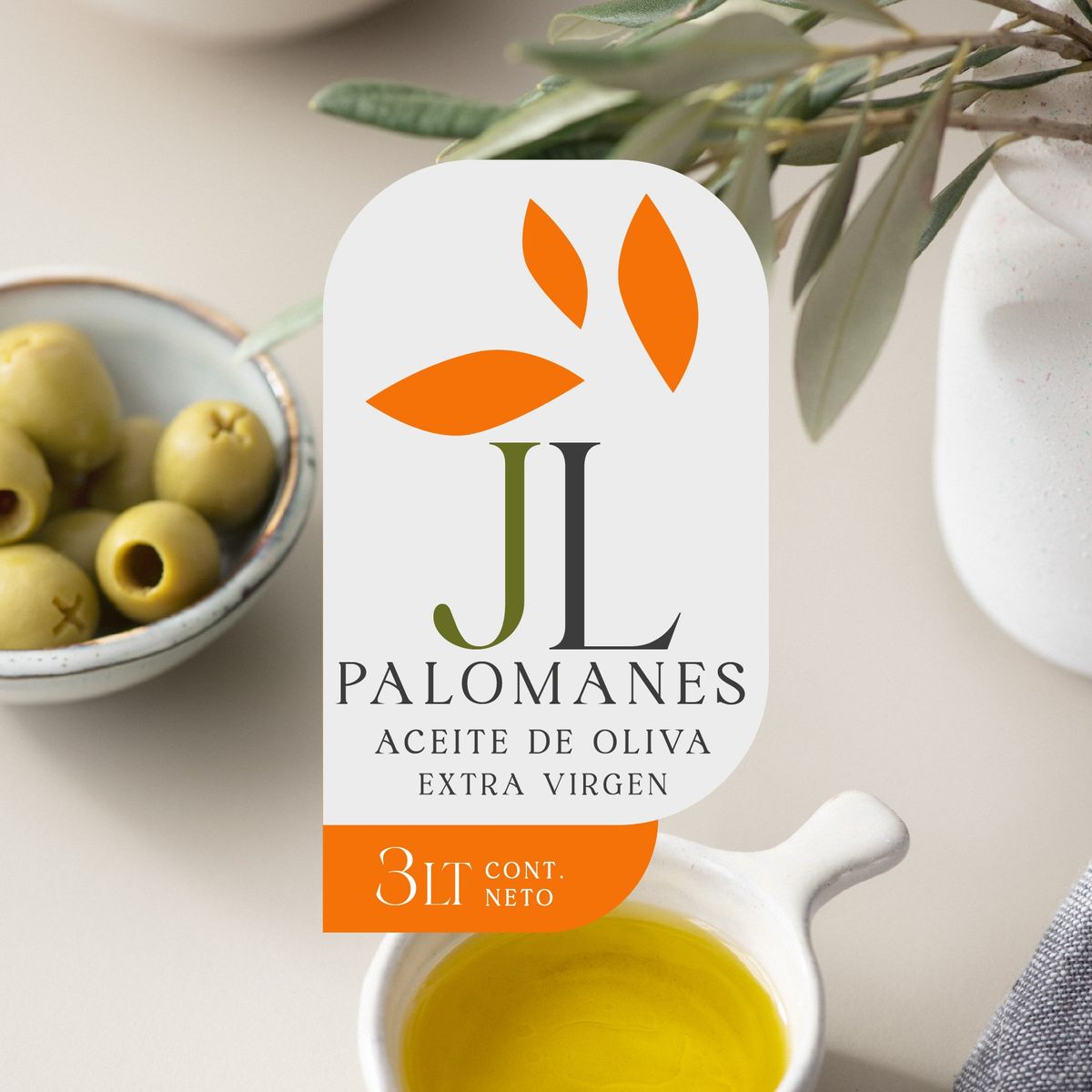 GENERICO - Aceite de Oliva Extra Virgen JL Palomanes 3L Acidez Max 0,4