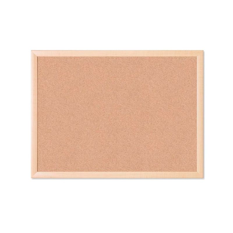 GENERICO - Pizarra Corcho 60 X 90 Borde Madera Premium + Pack Fijadores