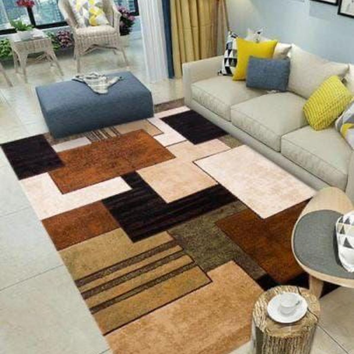 GENERICO - ALFOMBRAS RECTANGULAR CON DISEÑO 200X240 CM ILUSION 3D