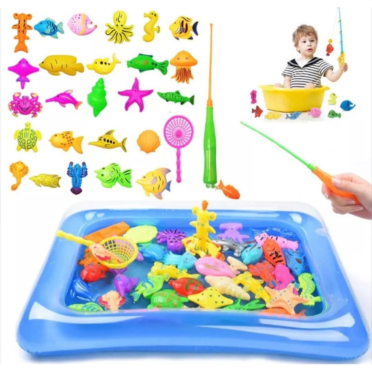 Pescas Milagrosa Piscina Juego 26 Piezas Regalo Niños, marca GENERICO - Foto Principal