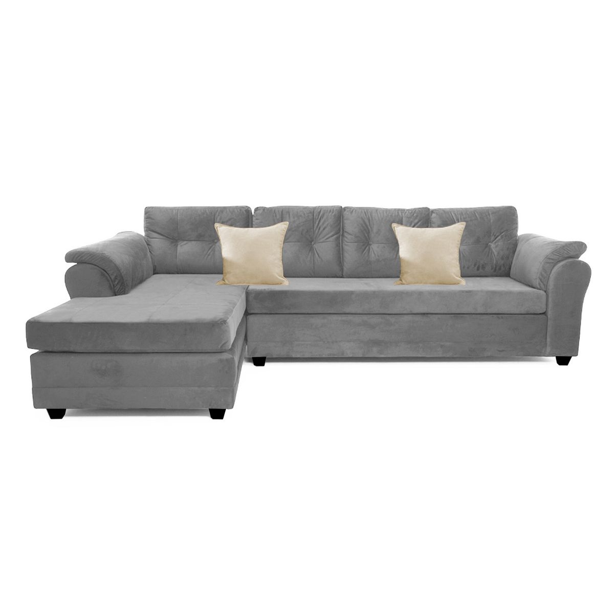 GENERICO - Sofá Seccional Tokyo Izquierdo Felpa Gris