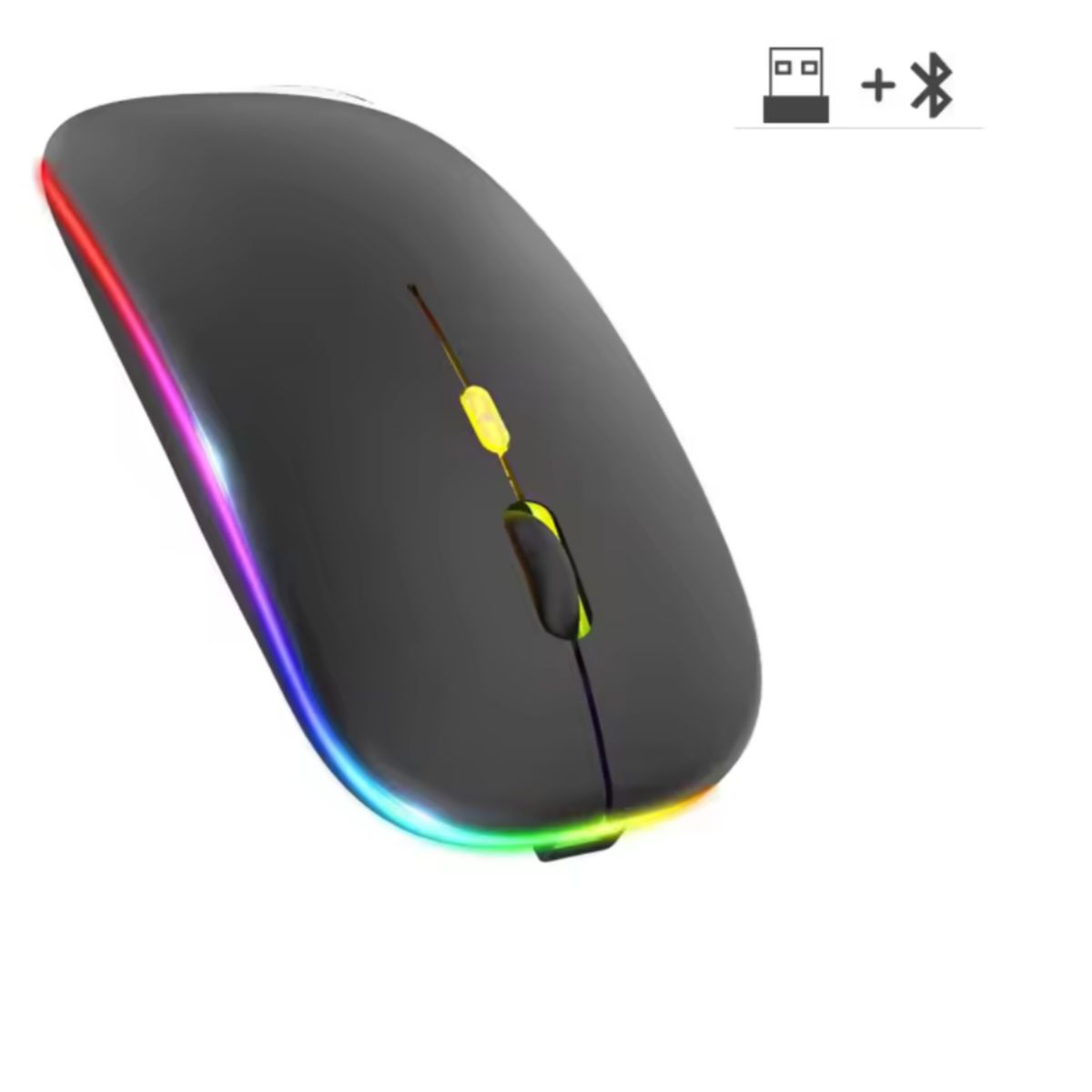 GENERICO - Mouse Inalámbrico Ergonómico , Bluetooth. 5.0 de 2.4Ghz rojo