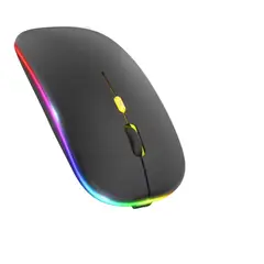 GENERICO - Mouse Inalámbrico Ergonómico , Bluetooth. 5.0 de 2.4Ghz negro