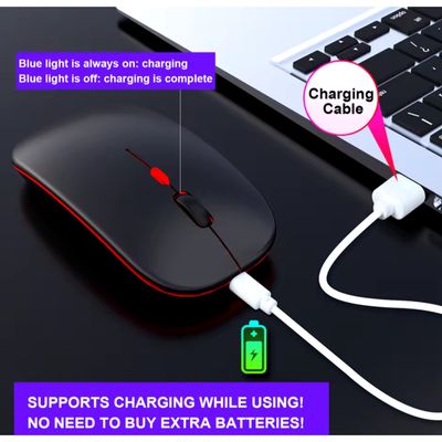 Imagen 2 del producto Mouse Inalámbrico Ergonómico , Bluetooth. 5.0 de 2.4Ghz negro