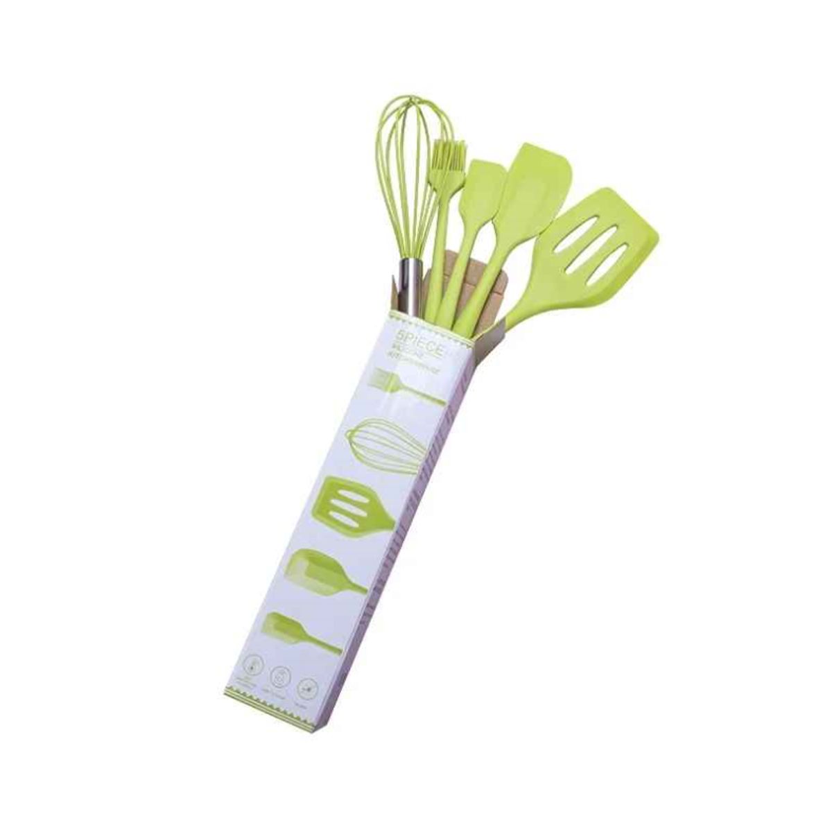 GENERICO - Juego de Utensilios De Cocina De Acero Inoxidable De Silicona