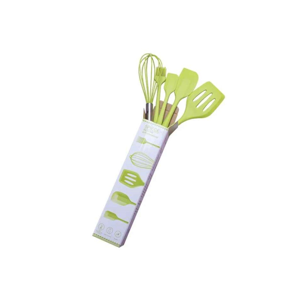 GENERICO - Juego de Utensilios De Cocina De Acero Inoxidable De Silicona