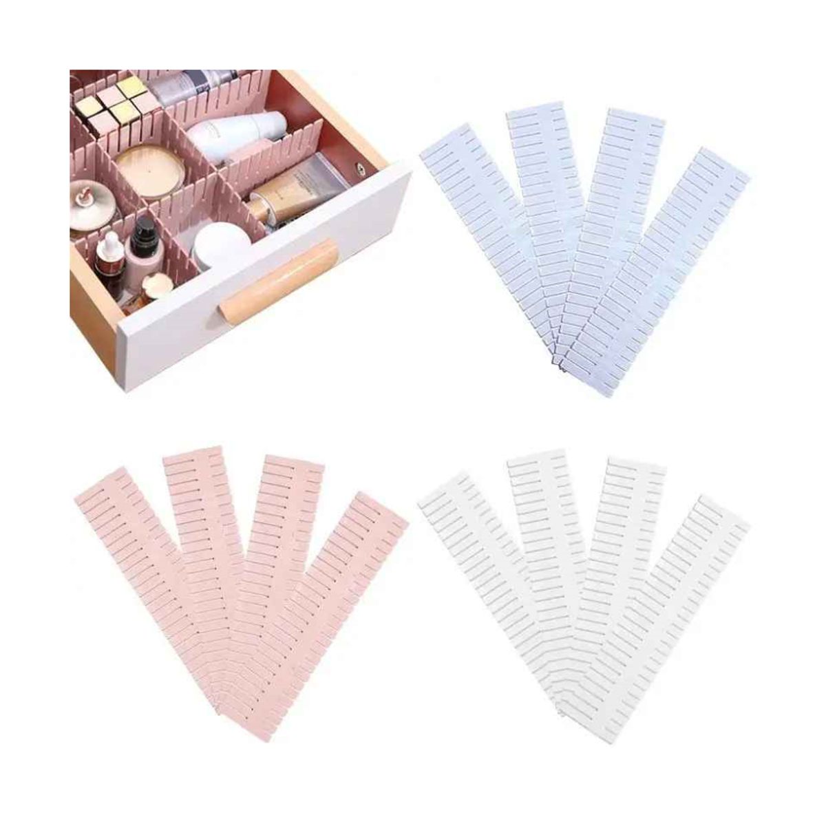 GENERICO - Divisor De Cajones Ajustable De 3 Piezas Color Azar