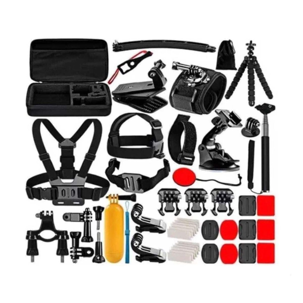GENERICO - Kit Maleta Gopro + 50 Accesorios Cámara Deportes