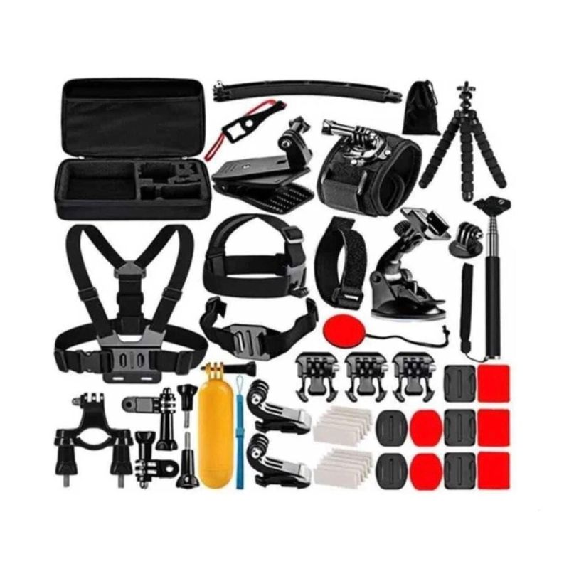 GENERICO - Kit Maleta Gopro + 50 Accesorios Cámara Deportes