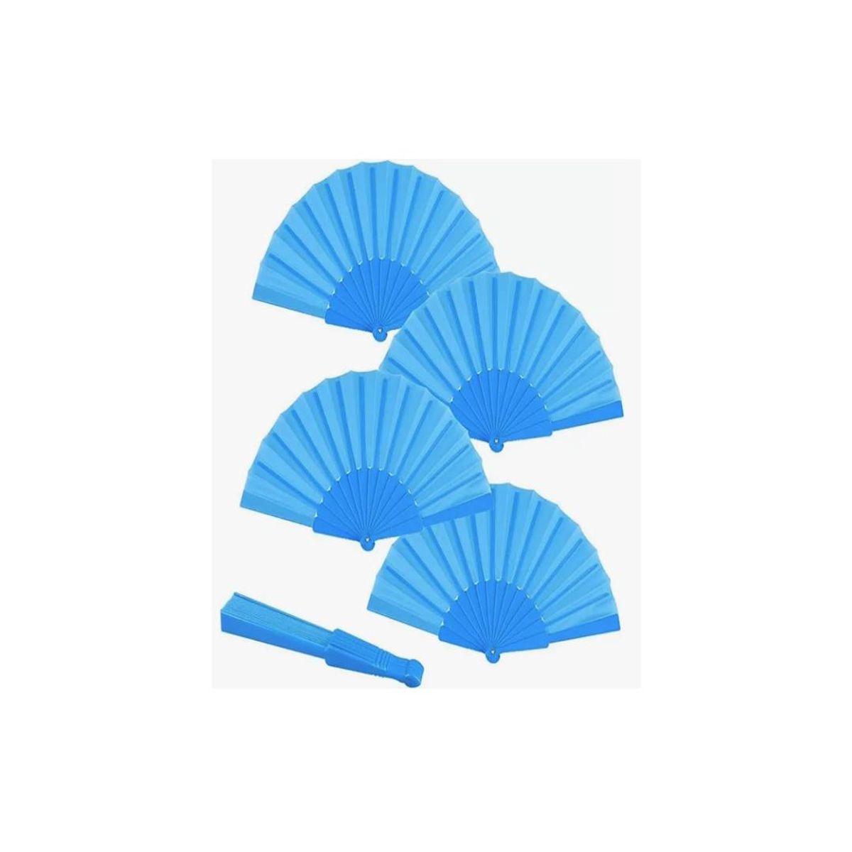 GENERICO - Pack de 10 Abanicos de Tela: Refresca tu Día con un Toque de Color