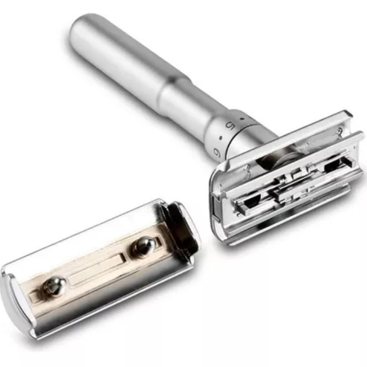 DORCO - MAXCARE Navajin Razor Maquina De Afeitar Acero Inoxidable + 5 Hojas