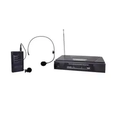 PHILCO - Micrófono Inalámbrico 2 en 1 Vhf Cintillo Solapa