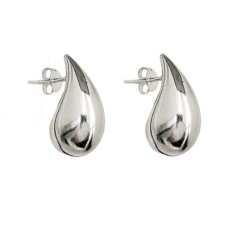 JOYAS MYTOKE - Aros Gota Con Tornillo Plata Fina 925 Mujer.-
