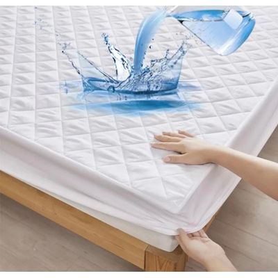 Imagen 2 del producto Cubre Colchon Protector Impermeable - Blanco - 2 plazas
