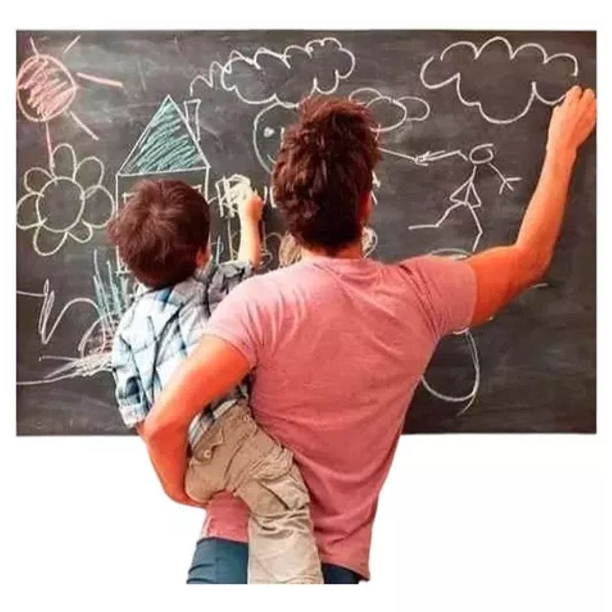 MOVI - Pizarra Adhesiva Negra para Tiza  Reutilizable