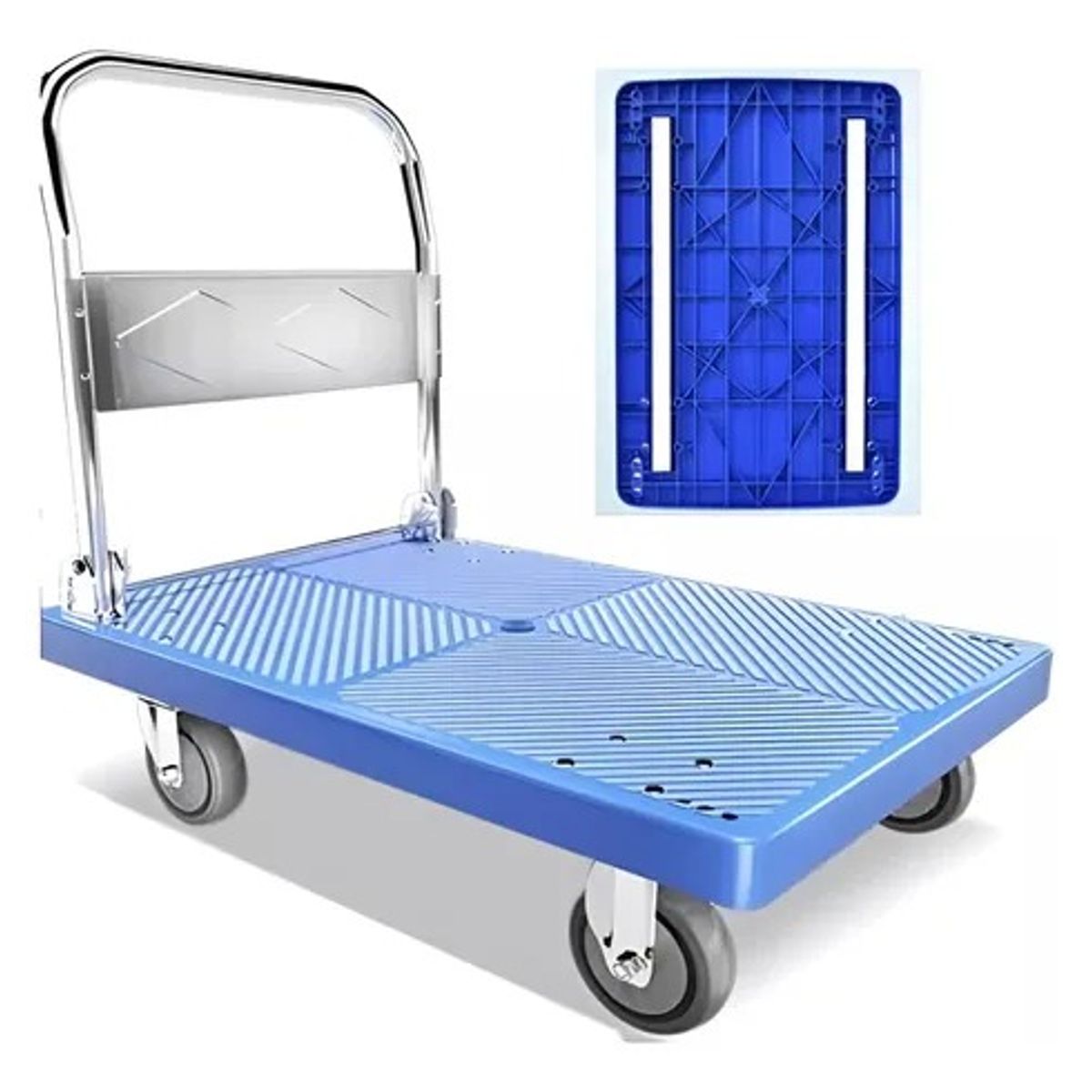 GENERICO - Carro Carga Yegua Plegable Plataforma 90x60cm 300-400kg