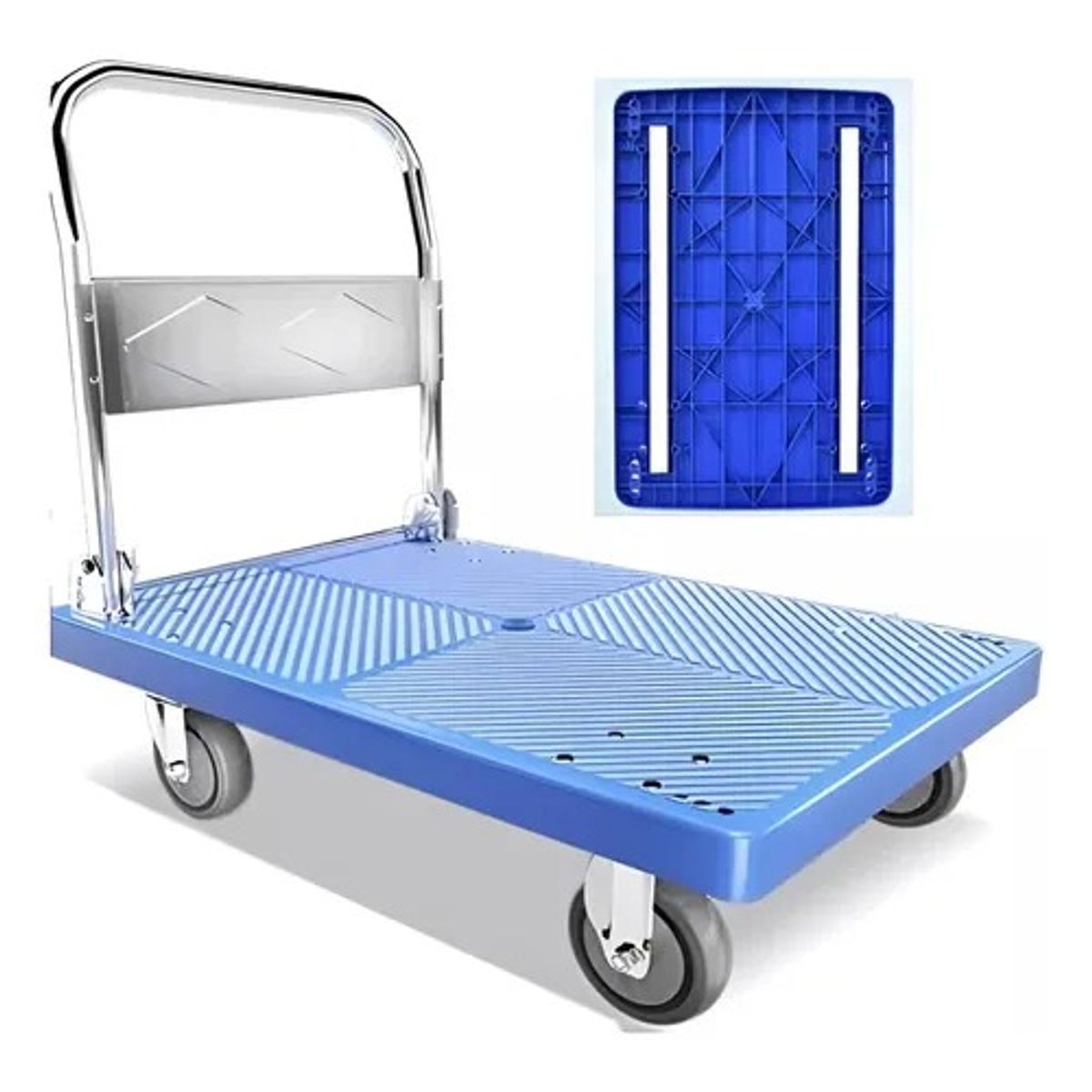 GENERICO - Carro Carga Yegua Plegable Plataforma 90x60cm 300-400kg