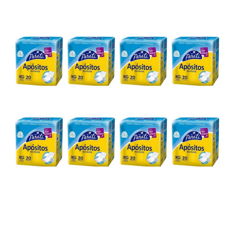 GENERICO - PACK APOSITOS PARATI XG, 8 PAQUETES 160 UNIDADES