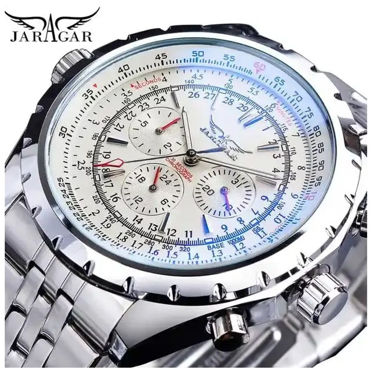 STARTECHOFFICE - Reloj Automático Deportivo para Hombre Movimiento Mecánico Cronógrafo Resistencia al agua