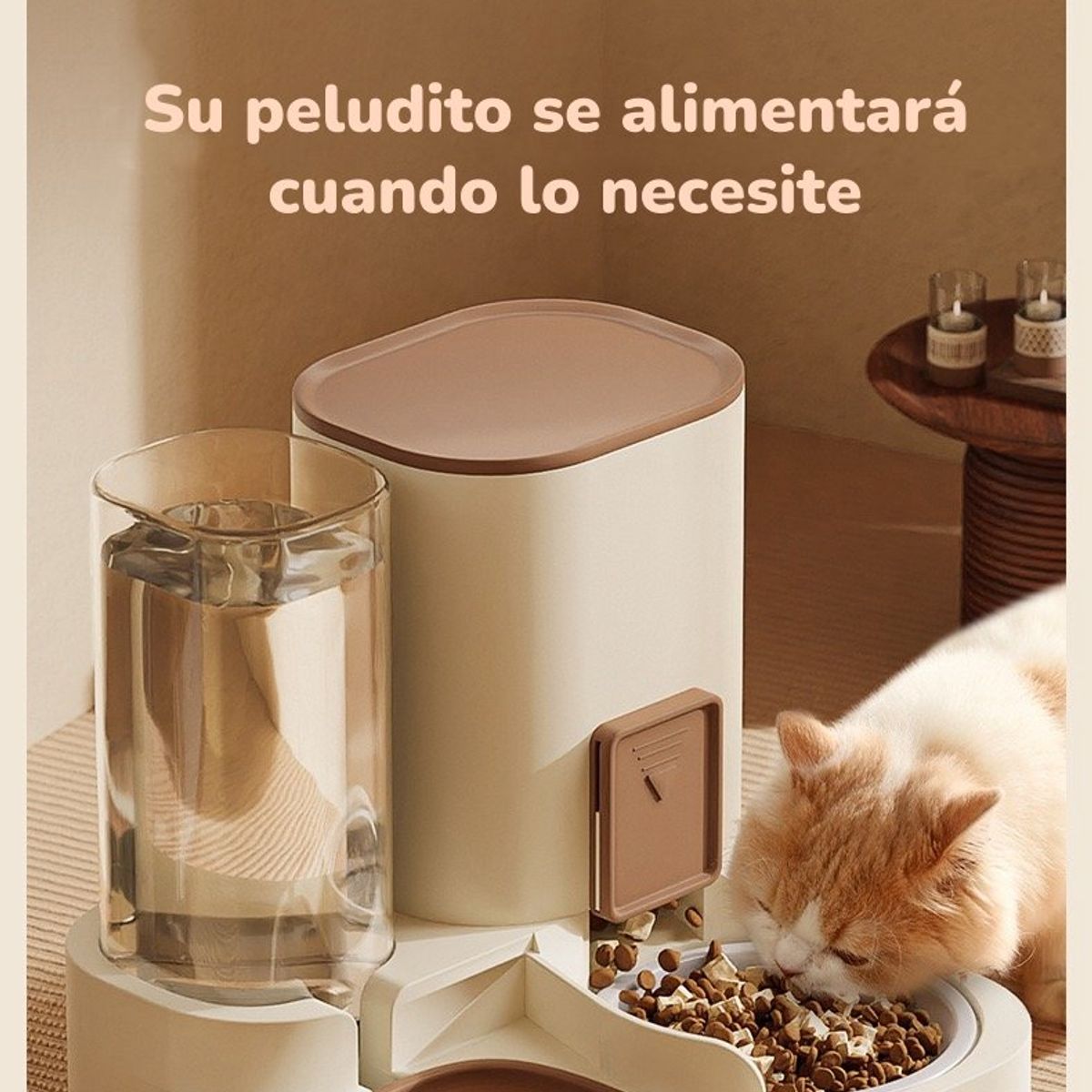 LUBABYCAS - Dispensador Automático Agua Y Alimento 2 En 1 By LuBabycas