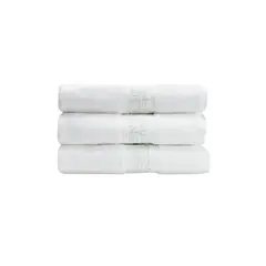ESSENCE EMPORIUM - Set 3 toallas 100% algodón premium - Blancas 100x160