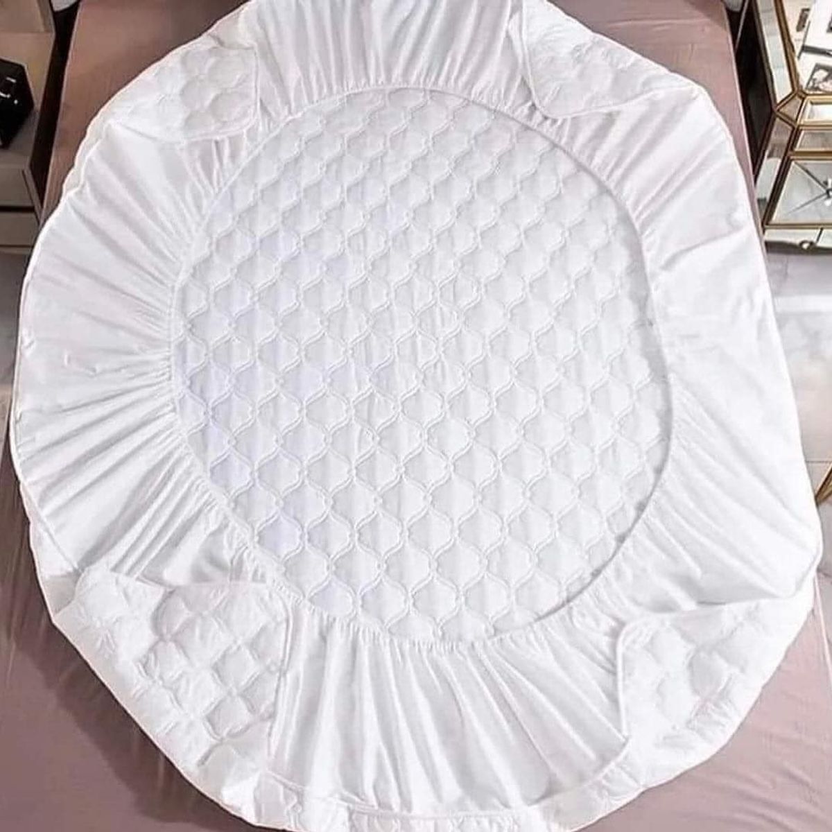 GENERICO - cubre colchón ROJA KING protector impermeable 2 funda almohada