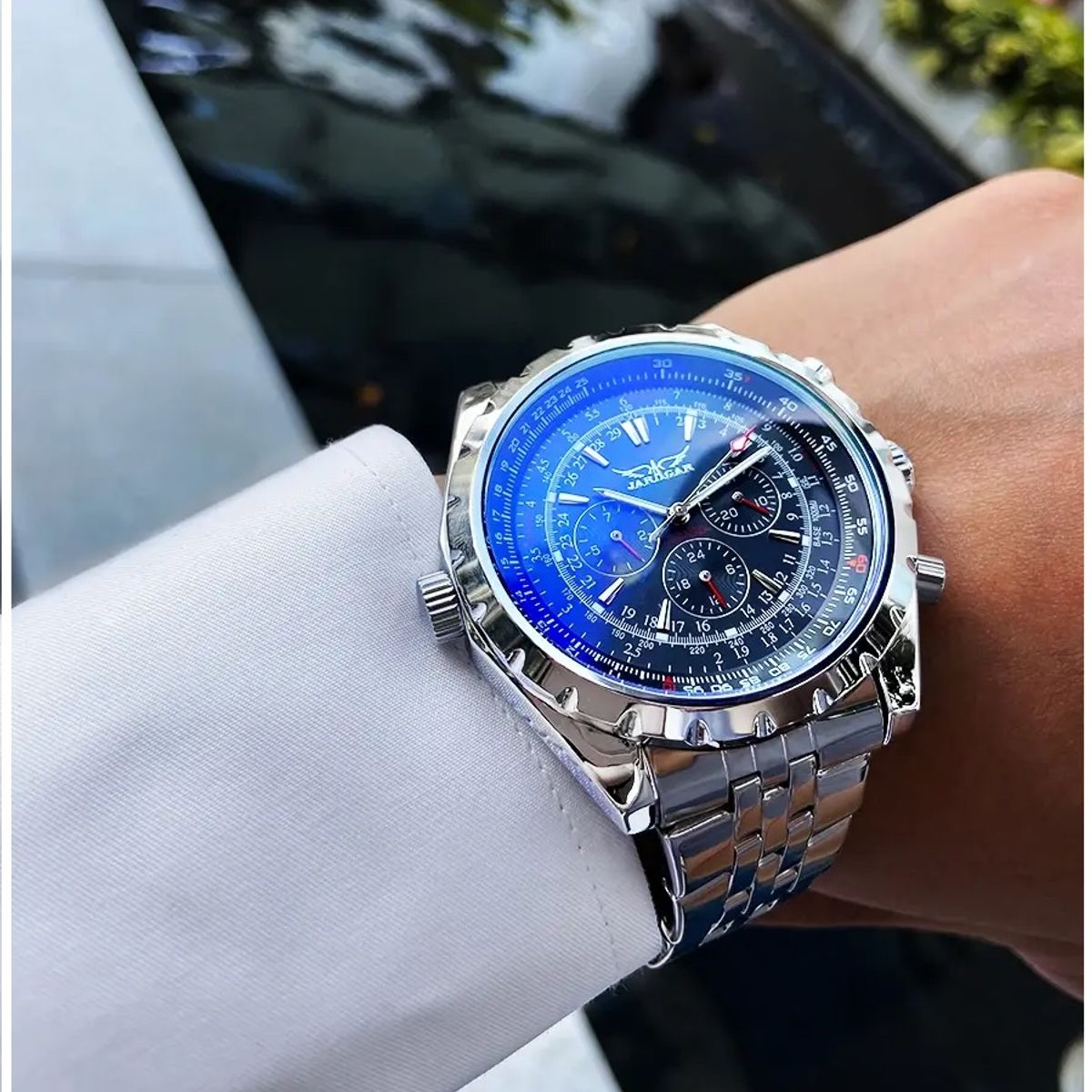 STARTECHOFFICE - Reloj Automático Jaragar Deportivo para Hombre Movimiento Mecánico Automático Resistencia al agua