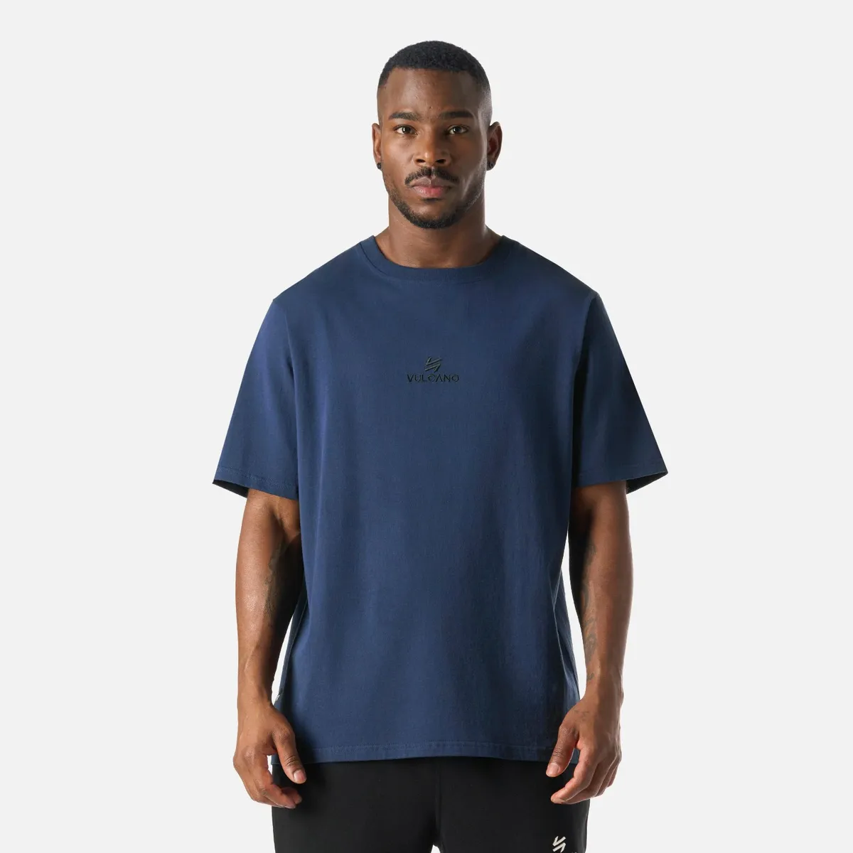 VULCANO - Polera Hombre Cool Down T-Shirt Azul Marino Vulcano
