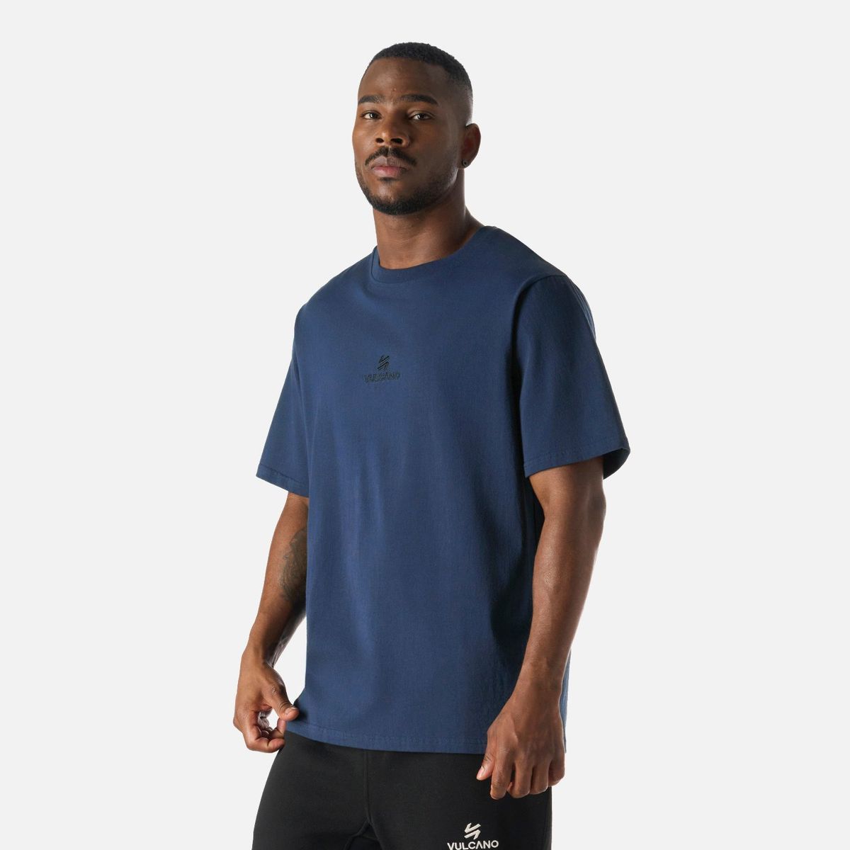 VULCANO - Polera Hombre Cool Down T-Shirt Azul Marino Vulcano